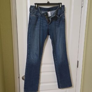 Lucky Brand Lola Straight Crank Jeans in Dark Blue Wash. 30W, 30L